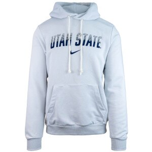 Nike utah state gray unisex dri-fit sweatshirt hoodie